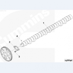 xcec ISM11 marine spare parts 3348374 engine camshaft