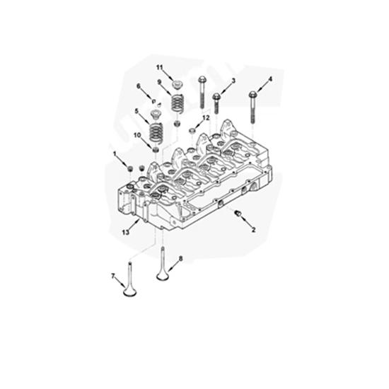 3966449 3966450 cylinder head assy 